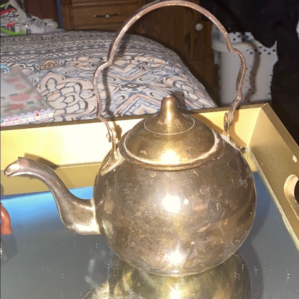 Vintage brass teapot